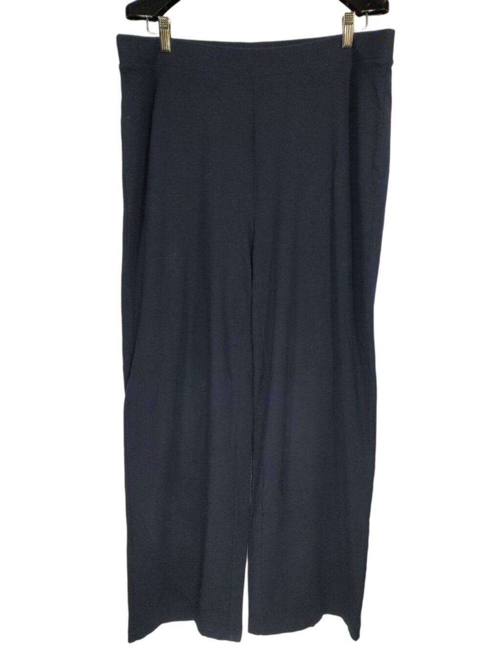 J Jill Affinity French Terry Pants XL Navy Blue Pima Cotton Modal Wide-Leg